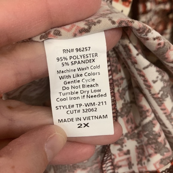 Perception Women Plaid 3/4 Sleeve Blouse Size 2X - Picture 6 of 6